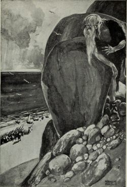 "Tuan watches Nemed" - J. C. Leyendecker / Myths & Legends of the Celtic Race, 1911